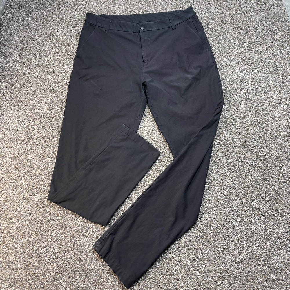 Lululemon Commission Men's 34x34 Pant Slim Black Technical Chino Trousers